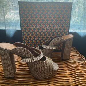 Kurt Geiger Gold Platform Heels